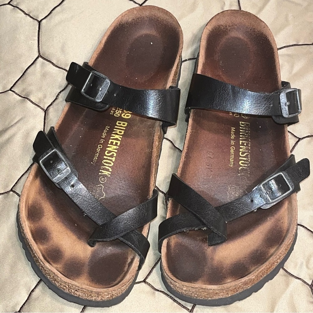Birkenstock Mayari Women's Brown Leather Strap Sandals Comfort Summer Size 39